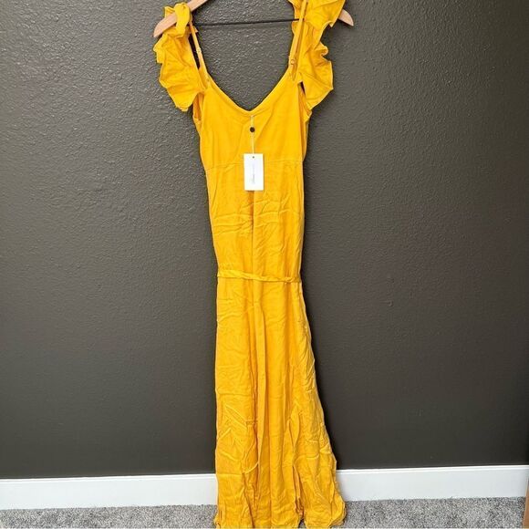 NWT Revolve x Lovers & Friends Taylor Gown in Golden Rod | size XS - Picture 7 of 11